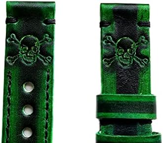 NICKSTON Zelene i Crna Lobanju prekriženim kostima Bend Skladu sa Fosilom Gen 6 44mm, Gen 5 LTE 45mm, Gen