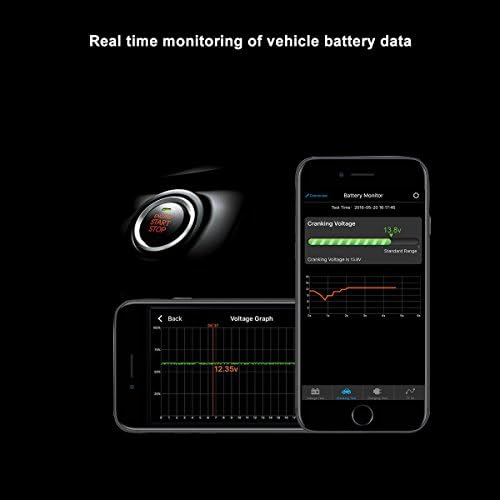 TONWON Auto Baterija Tester, Bluetooth Bežični Automotive 12V Baterija Teret Tester Naplaćivati Sistem Dijagnostički Analizator Monitor za Android & iOS